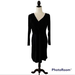 Barney’s New York Black Long Sleeve Rayon Dress